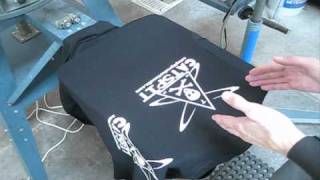 How To Screen Print White Ink On Black Tee Shirts [upl. by Theobald133]