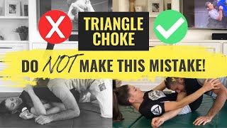 Triangle Choke  Do NOT Make This Mistake [upl. by Infield]