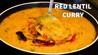 RED LENTIL CURRY  MASOOR DAL TADKA  MASOOR DAL RECIPE [upl. by Besnard862]