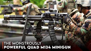 The Monstrously Powerful Quad M134 Minigun [upl. by Nwahsar]