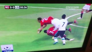 Evra tackles Rio as both try to hurt Suarez [upl. by Negam]