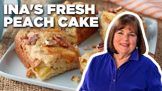 Ina Gartens 5Star Fresh Peach Cake  Barefoot Contessa  Food Network [upl. by Eelydnarb]