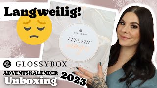 Langweilig 😑 Glossybox Adventskalender 2023 Unboxing [upl. by Nylatsyrc]