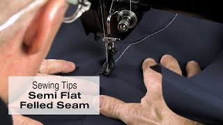 Sewing a Semi Flat Felled Seam  4 Top Tips [upl. by Brigitte165]