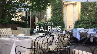 Ralph´s  Ralph Lauren´s beautiful courtyard restaurant in Paris  allthegoodiescom [upl. by Nalac82]