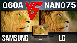 Samsung Q60A vs LG Nano 75 4K TV Comparison [upl. by Townshend339]