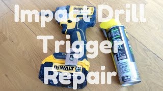 Impact Drill Trigger Fix Dewalt DCF886 [upl. by Bee955]