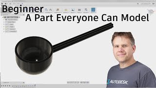 Fusion 360 — Beginner — A Part Everyone Can Model — LarsLive 83 [upl. by Reichel]