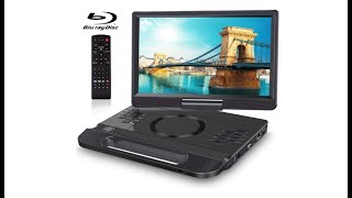 FANGOR 12 Inch Portable Blu Ray Player with Rechargeable Battery and Remoto Control [upl. by Nomyaw928]