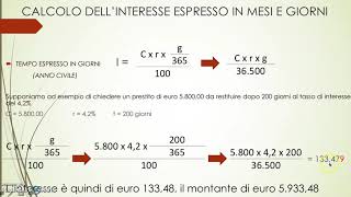 IL CALCOLO DELLINTERESSE [upl. by Berglund628]