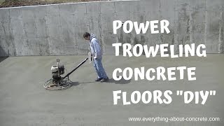 HOW TO FINISH A CONCRETE FLOOR  POWER TROWELING SECRETS [upl. by Elkcim650]