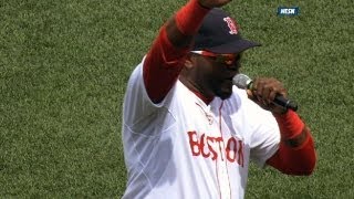 David Ortiz rallies the Boston crowd after Boston Marathon tragedy [upl. by Leonora]