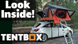 LOOK INSIDE  TentBox Lite  Car Roof Tent [upl. by Filide]