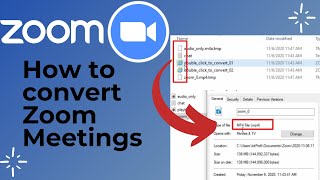 How to convert Zoom Meeting Videos to Mp4 formats [upl. by Niran]