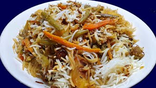 Mauritian Cuisine Easy Vegetable Biryani Recipe  Briani Légumes Mauricien [upl. by Manolo645]