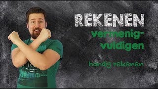 Rekenen  Handig rekenen vermenigvuldigen [upl. by Aay]