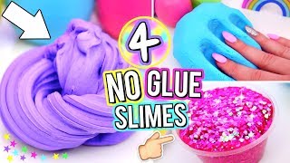 4 Easy DIY Slimes WITHOUT GLUE How To Make The BEST SLIME WITH NO GLUE [upl. by Appledorf225]