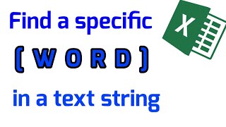 How to find a specific word within a cell in Excel [upl. by Alaj408]