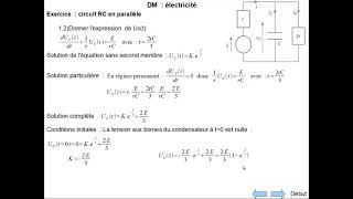 Équation différentielle RC parallèle [upl. by Terrene934]