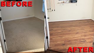 HOW TO INSTALL HARDWOOD FLOORS OVER CARPET [upl. by Eade238]