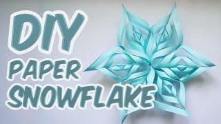 How To Make 3D Paper Snowflake  Napravite veliku 3D pahulju od papira [upl. by Trisha]