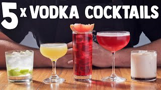 5 x Easy Vodka Cocktails part 1 [upl. by Yrollam]