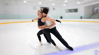 Skating to Ghost amp Unchained Melody  Lily Hensen amp Nathan Lickers 202122 Senior Free Dance [upl. by Brainard]