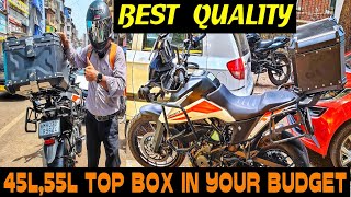 45L 55L ALUMINUM TOP BOX IN BEST PRICE  45L 15k amp 55L 17k  38L PANNIERS  390 ADVENTURE [upl. by Yebloc]