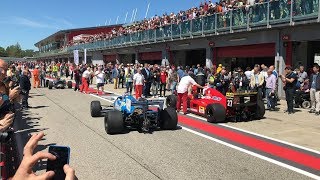 Historic Minardi Day 2019  PURE SOUND Formula 1 F1 V10 V12 and more at Imola [upl. by Reisman]