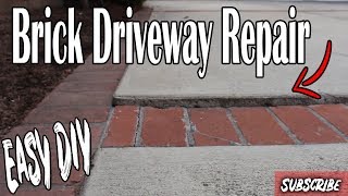 How to Repair an Unlevel Brick Concrete Driveway DIY [upl. by Cleres]