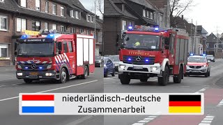 DeutschlandNiederlande Einsatzfahrten BMA Feuerwehr Gronau Brandweer Losser und Glanerbrug [upl. by Annoeik]