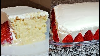 EASY TRES LECHES CAKE  How To Make Tres Leches Cake  Three Milks Cake Recipe [upl. by Dulci565]