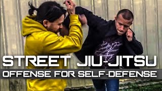 Street JiuJitsu  Striking to Takedown Technique BJJ [upl. by Xylia205]