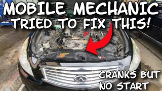 NISSAN INFINITI G37 CRANKS BUT WONT START DIAGNOSIS [upl. by Lukash550]