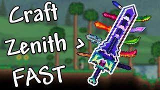 How to Craft The Zenith In Terraria 14 In 2 Minutes [upl. by Corissa]