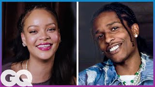 Rihanna Asks AAP Rocky 18 Questions  GQ [upl. by Ronni241]