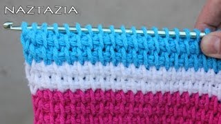 HOW to TUNISIAN CROCHET  Beginner Tunisian Tunisia Afghan Simple Stitch TSS Tunecino [upl. by Strohbehn]