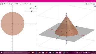 cône réalisé avec Geogebra 3D [upl. by Horner]