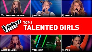 The most talented girls in The Voice Kids from Europe  TOP 6 [upl. by Nangatrad]