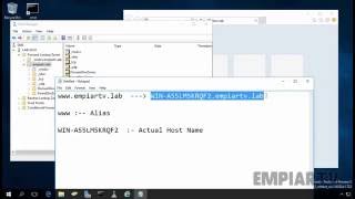 Creating Alias for a DNS Host Record in Windows Server 2016 [upl. by Bryna]