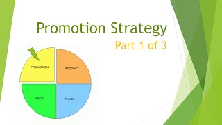 Marketing Mix Promotion Strategy part 1 [upl. by Thesda]