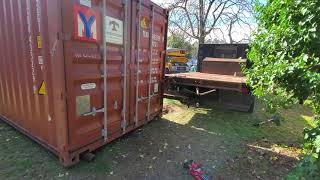 How To Move A Shipping Container By Yourself At Home [upl. by Notsnhoj697]