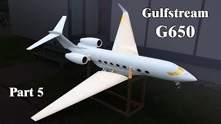 Making the wings of the Gulfstream G650 RC plane part 5 [upl. by Fein]