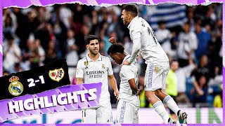 Real Madrid 21 Rayo Vallecano  HIGHLIGHTS  LaLiga 202223 [upl. by Lanuk208]