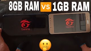 1Gb Ram VS 8Gb Ram Free fire [upl. by Alhsa46]