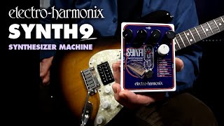 ElectroHarmonix SYNTH9 Synthesizer Machine EHX Pedal Demo by Bill Ruppert [upl. by Halfdan649]