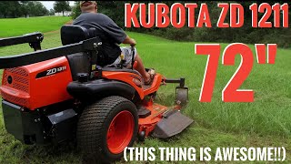 Kubota ZD1211 72quot Review plus Mowing [upl. by Lilybel]