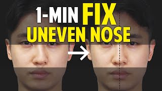 Fix Uneven Nose｜Facial Asymmetry in 1Minute｜Balancing Exercise [upl. by Birgit]