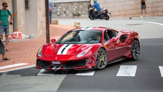 Ferrari 488 Pista Driving in Monaco [upl. by Ayamahs]