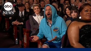 Oscars 2025 Host Conan OBrien gives Adam Sandler a hard time over his choice of outfit [upl. by Aihsemek]